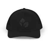 Thrive Leaves Trucker Hat Black Logo