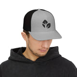 Thrive Leaves Trucker Hat Black Logo