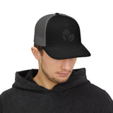 Thrive Leaves Trucker Hat Black Logo