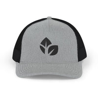 Thrive Leaves Trucker Hat Black Logo