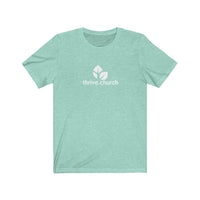 Thrive White Logo Unisex Jersey Short Sleeve Tee